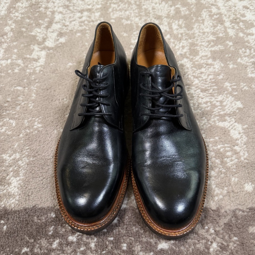 Beckett Simonon Men's Dunham Derbies Black Leather Oxford Dress Shoes Size 11.5